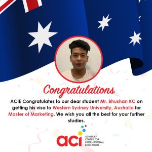 Visa success story of Bhushan kc