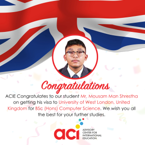 Visa success story of Mousam Man Shrestha